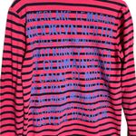 Sundry  Stripe Hot Pink Blue Long Sleeve Top 0 Photo 4