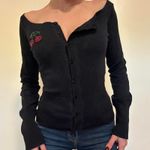Y2k cherry embellished sweater off Black Photo 1
