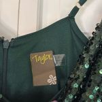 Taylor NWT green sequin cowl neck midi dress 6 Photo 7
