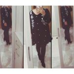 ✨HP✨Black Cutout Back Lantern Embroidered Dress✨ Black Size XS Photo 6