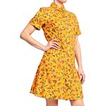 Donna Morgan Collared High Neck Button Down Folded Short Sleeve size 8 Photo 11