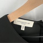 Lafayette 148 New York Black Long Sleeve Twist Front Handkerchief Hem Dress 16W Photo 5