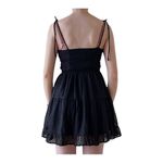 Wild Fable Women's Sleeveless black mini dress sweetheart neckline smocked​ Photo 6