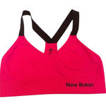 New Balance Pink Seamless Racerback Sports Bra Logo Flaw Women’s Size M GUC Yoga Photo 0