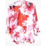 Jones New York Trendy Pink and Red Sheer Floral Blouse Size Petite Small Photo 1