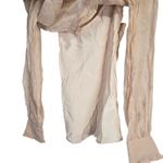 J.Crew Ruffle button-up shirt in crinkle chiffon in Pale Pine 00 NWT Photo 7