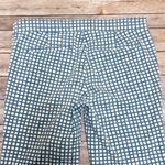 Tory Burch Blue Off White Checkered Straight Leg Cropped Side Zipper Pants 29 Photo 5