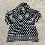 Gretchen Scott  Top Womens XS Cowl Funnel Neck Tunic Black White Lightweight Photo 0