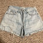 GRLFRND  Helena Distressed Denim Shorts In Color: My Way- Size 24 Photo 3