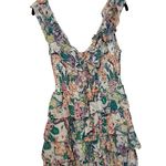 Anthropologie Love The Label Floral Ruffle Smocked Mini Dress Size Medium Photo 2