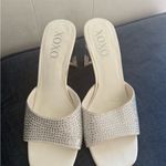 XOXO Women's White Rhinestone Heels size 8M Photo 9