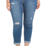 Nanette Lepore NANETTE Women’s Jolie Super High Rise Straight Distressed Jean size 10 Photo 0