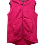 Zenana Outfitters Sherpa High-Low Hooded Vest with Pockets Hot Pink Women’s Size Small Photo 2
