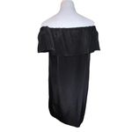 Yumi Kim Silk Ruffle Black Off The Shoulder Dress Style DR-9826 Women Size Small Photo 4