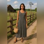 Croft & Barrow Croft Barrow Ditsy Floral Maxi Sleeveless Cottagecore Modest Soft Summer Spring Photo 1