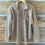 Wishlist  Apparel Button Down Tan Shacket Photo 0