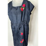 Gorgeous Raw Silk Vintage Dress Size L Photo 2