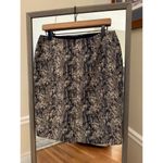 Talbots  Black Beige Snakeskin Print Pencil Skirt 10P Photo 3