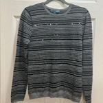 Antonio Melani Wool Blend Long Sleeve Sweater Sequin Stripes Cozy Size Med Photo 0