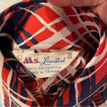 The Limited Vintage 70’s Ms.  pointed collar plaid blouse groovy costume ugly champ 🏆 Photo 7
