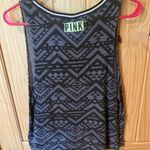 PINK - Victoria's Secret Graphic Women's Tank Top - Black and Yellow Photo 3