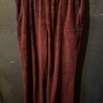 Good American Deep Burgundy Velour High Waist Wide Leg Sweatpants Size 2 Photo 0