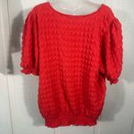 Fred David  Red Short Sleeve V Neck Top Size XL
EUC Photo 3