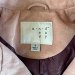 A New Day  Blush Pink Suede Cropped Moto Jacket Rose Gold Details Size Small Photo 3