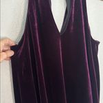 Lulu's Velvet Mini Dress Plum Purple Swing Cocktail Party 70s Halter Holiday Size M Photo 4
