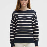 Lululemon Cotton Crochet Pullover Club Blue / Light Ivory Size Large Photo 0