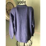 Kitty Hawk Vivian Wang Sweater 90’s Retro Purple Floral Crew Medium Photo 4