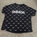 Adidas  Black Logo Short Sleeve Oversized T-Shirt Size XS Photo 0
