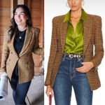 Smythe Plaid Blazer Not A Pagoda Tweed Plaid Single Button Jacket Size 0 Photo 4