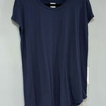 Nic+Zoe  navy blue cap sleeve buttery soft tshirt size M‎ Photo 0
