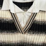 Veronica Beard  Spear Mixed Media Vest in White Multi, Size S Photo 5