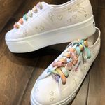 Superga NEW Embroidery Platform Sneaker WHITE MULTI Womens Size 8.5 / 39… Photo 3
