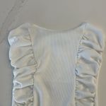 Pretty Little Thing  White Strapless Rouched Bodysuit Photo 5