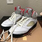Jordan Men’s  5 Retro Fire Silver Tongue Photo 0