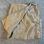 Ralph Lauren Linen Skirt Sz 8 Preppy Wrap Khaki Cargo Pockets Safari Photo 1