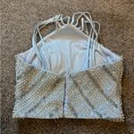 Say Yes To The Prom Blue Beaded Halter Top Photo 2