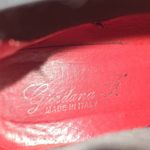 Red and Black Leather Boots with Elastic giordana f Size 9 Photo 4
