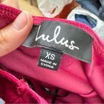 Lulus  Hot Pink Velvet Skater Mini Dress Womens XS Sleeveless Strappy Prom Formal Photo 8