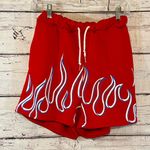 Zaful Pull On Shorts Red Flames-Large Photo 0
