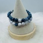 Duo Marble Ceramic Beaded Bracelet Photo 3