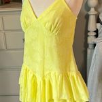 Yellow Tiered Ruffle Mini Dress Size undefined Photo 2