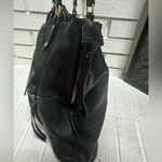 Kooba Everette Black Large Leather Satchel Tote Bag Gold Tone Hardware Photo 2