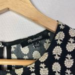 Madewell  Black & White Bloomstamp Ruffle Tank Top S Photo 5