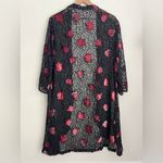 Anthropologie  Floreat Velvet Burnout Kimono black polka dot sheer Photo 1