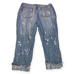 American Vintage Angel kiss splattered Y2k cropped denim Photo 2