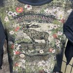 Y2K Creative Apparel Concepts Chocolate Moose/Connecticut Graphic Black Top: XL Photo 1